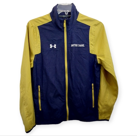 Under Armour Men's Size Small Jacket Notre Dame All Season Gear Zip Up - Picture 1 of 8